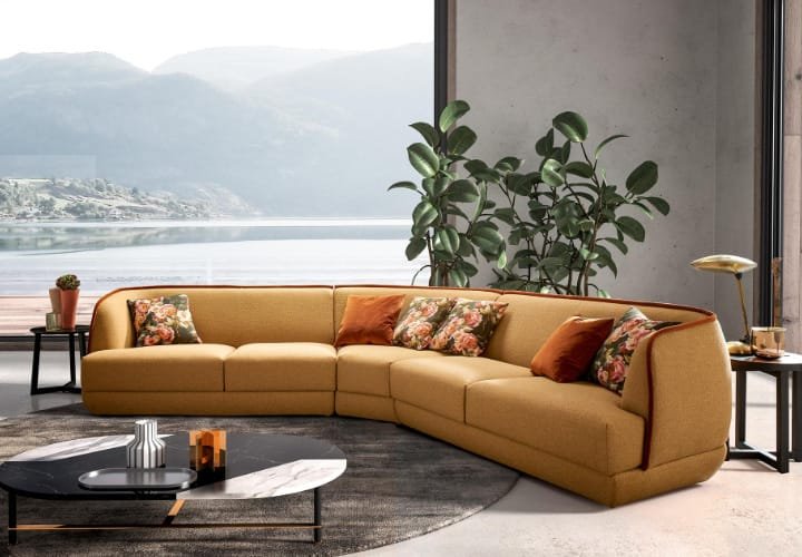 Divano moderno Les Andre, combinazione di comfort e stile italiano